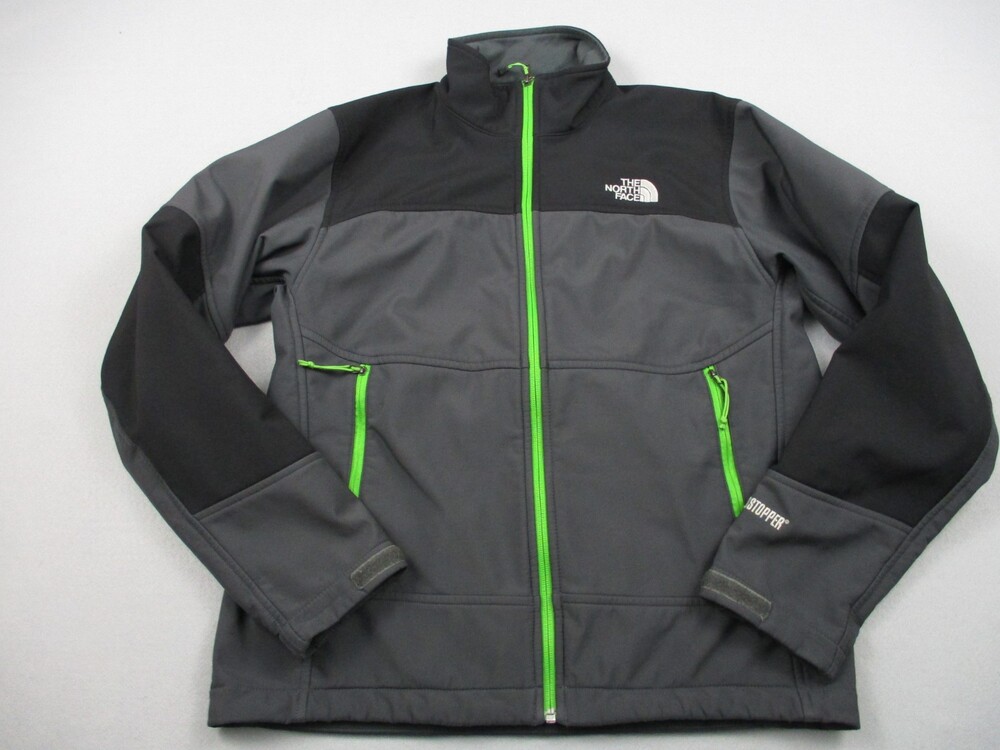 The North Face Jacket Men Medium Black Full Zip Windstopper Hiking Lining M